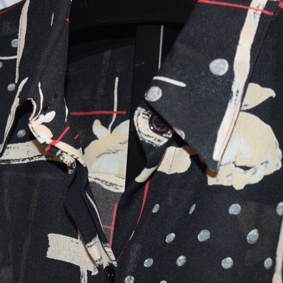 Alfred Dunner Collared Long Sleeve, Button Front Blouse, Size 18 - Picture 7 of 15